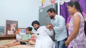 Pawan Kalyan Meets Ailing Fan Niranjan Offers Financial Aid and Support