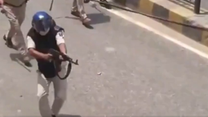 Bihar Protest-AK-47 Firing