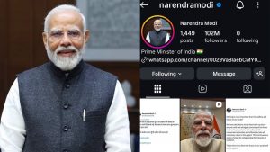 Modi Instagram video Modi 1 million followers