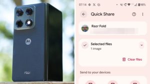 Motorola Razr Fold Quick Share AirDrop support