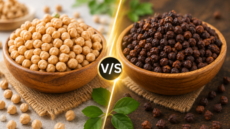 white vs black chickpeas