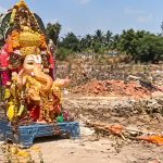 నిమజ్జనానికి నీళ్లు లేక.. చెరువులోనే వినాయకుడు! ఏపీలో కరువు దుస్థితి