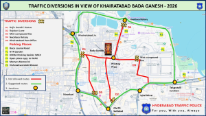 Khairatabad Bada Ganesh traffic restrictions 2026