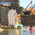 Khammam Ganesh Nimajjanam : చెక్ డ్యామ్‌ల కూల్చివేతతో గణేష్ నిమజ్జనానికి నీటి కరువు.. ఖమ్మంలో అధికారుల తిప్పలు!