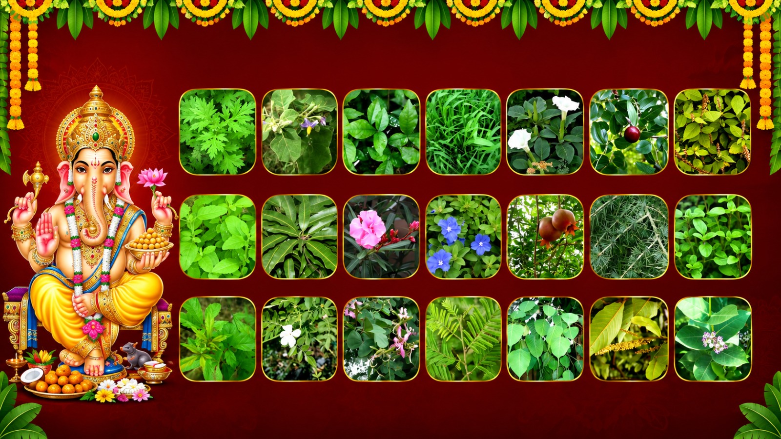 vinayaka-chavithi-21-patra-puja-leaves-list-telugu
