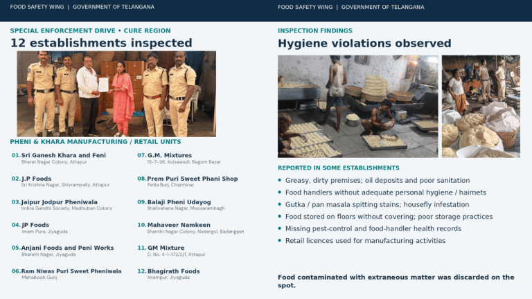 Hyderabad Food Safety Raids