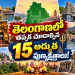 తెలంగాణలో తప్పక చూడాల్సిన 15 అద్భుత పుణ్యక్షేత్రాలు!